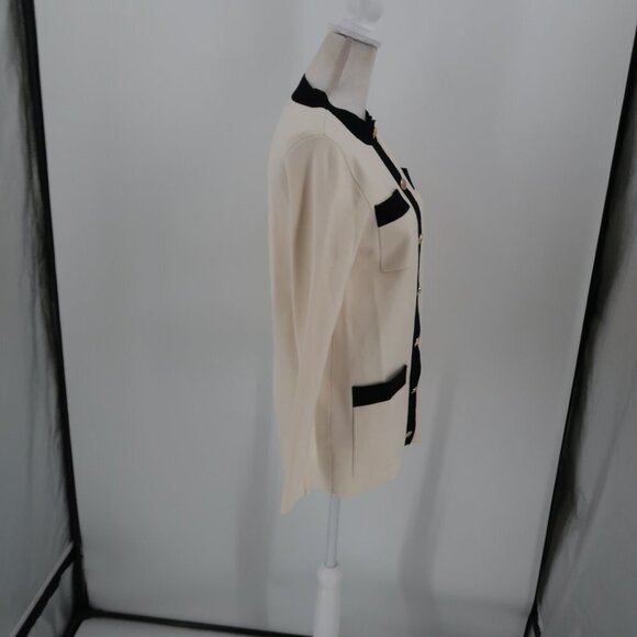 H&M Women's White Black Cardigan Size Small - Picture 5 of 6